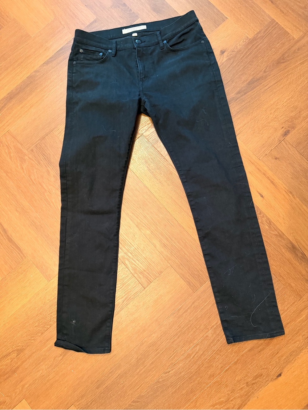Burberry Brit Black Skinny Slim Jeans Pants Size 34 Designer Denim